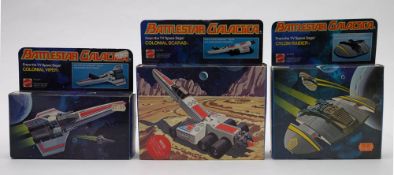 Three Mattel Battlestar Galactica vehicles, 'Cylon Raider',