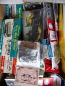 Various makers, a collection of unassembled rolling stock kits:, mainly open private owners wagons,