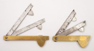 Two 19th century brass fleams:.