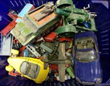 Dinky, Corgi and others, a collection of assorted diecast vehicles: mostly playworn.