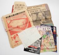 A collection of Manchester United autographs and programmes: etc.