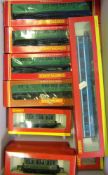 Hornby, a collection of assorted passenger coaches: mostly Southern region and others, all boxed,