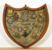 Of WWI and Worcester Yeomanry Interest:- A WWI pair '3502 Pte G Holmes Worc.