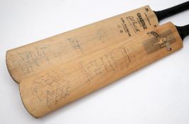 A Gradidge 'Cyril Washbrook' autograph cricket bat with England 1962 signatures and a Kent