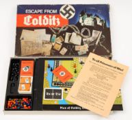 An 'Escape form Colditz' board game by H P Gibson & Sons in box:,(complete).