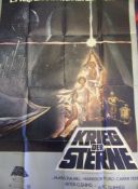 A German Star Wars poster: 120 x 84cm.