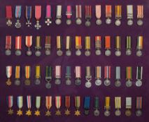 A collection of fifty-six miniature orders, campaign and service medals:, including KCB, KCMG, GCVO,