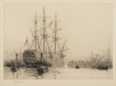 * William Lionel Wyllie [1851-1931]- The Victory's Last Journey,