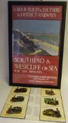 A reproduction railway poster for London, Tilbury & Southend & District Railways: 60 x 36cm,