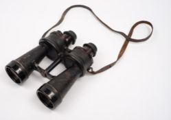 A pair of WWII Kriegsmarine 7x50 binoculars by Ernst Leitz GmbH, Wetzlar and case:,