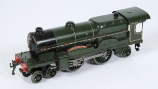 Hornby a 4-4-2 clockwork locomotive 'Lord Nelson', in green LNER livery:.