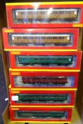 Hornby eighteen assorted passenger coaches: various liveries, all boxed.