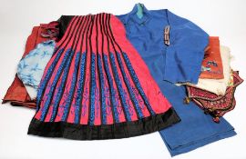 A collection of early 20th century Chinese costume and textiles:,