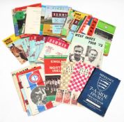 A collection of 1960's and 1970's football programmes:, predominantly West Ham,