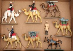 A die cast and hand painted set of British Royal Artillery Camel gun team:.