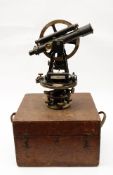 A lacquered brass theodolite by Stanley, London .