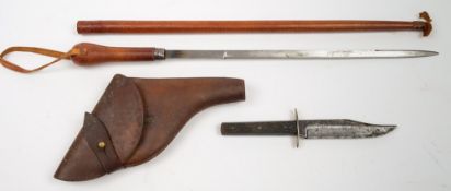 A brown leather holster,