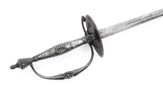 An 18th century steel handled small sword:,