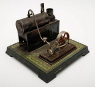 An early 20th century tinplate steam engine by Bing, Germany,