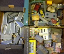 Bachmann and others, a collection of plastic and resin trackside buildings and platform sections:.