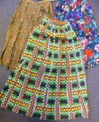 A Liberty style pattern skirt : with all over designs of botehs,