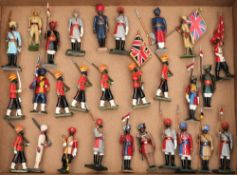A collection of various Indian Regimental figures:, various makes, including Bengal Lancers,