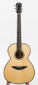 A left handed hand made acoustic guitar by Brook, Torridge:, serial number 511110,