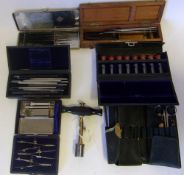 A collection of surgical and medical instruments: including a trephine by Evans & Co London,