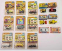 Matchbox 75 series, two steam locomotives and six pieces of rolling stock,