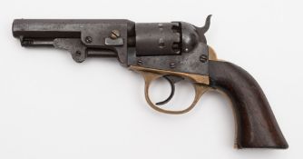 A Cooper's Patent six-shot double action percussion revolver, No 311:,