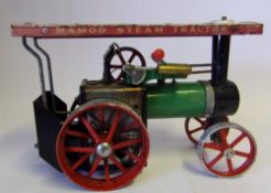 Mamod, a live steam traction engine: lacks box.