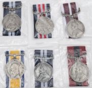 A group of six reproduction medals including a DCM, MM, MSM and WWI example:.