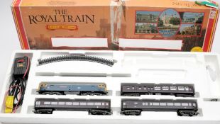 A Hornby 'The Royal Train' set:, with diesel locomotive, carriages and track, boxed.