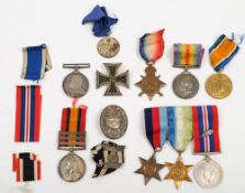 A Victorian Royal Navy South Africa and WWI group of five to '159698 John Semmens Sgt Crp 1Cl HMS