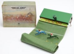 A boxed 'Escalado' by Chad Valley and a German composition toy fort:(2).