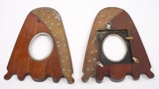 A pair of early 20th century propeller tip photograph frames:,