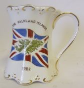 A bone china Falklands War 1982 commemorative mug:.