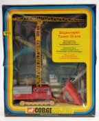 Corgi Major No 1155 Skyscraper Tower Crane in original box:, red, yellow and grey with black treads,