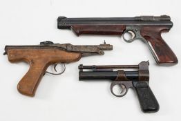 A Webley Junior air pistol in .177 calibre:, together with a Crossman medallist model 1300 in .