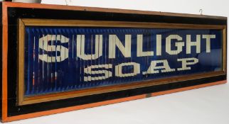 An early 20th century enamel Sunlight/Lifebuoy Soap 'triple' advertising sign:, 'Saves pounds,
