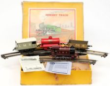 A Hornby No 1 tank goods set: with an 0-4-0 tank locomotive No 2115 in LMS maroon livery,