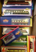 Bachmann, Hornby: and others, a collection of assorted passenger coaches and rolling stock,