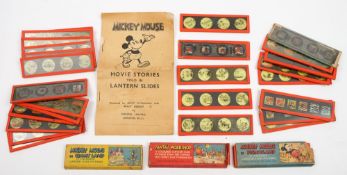 A collection of 'Mickey Mouse Movie' lantern slides by Ensign , London:,