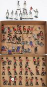 A collection of various bands men and infantry figures:, various regiments and makers,