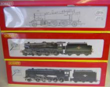Hornby, a 2-10-0 locomotive No 92108 with six wheel tender: in BR black livery,