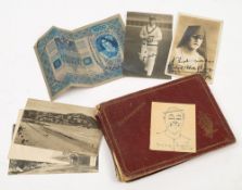 An early 20th century autograph album containing Wembley Monarchs Ice Hockey signatures and