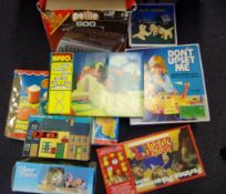 A collection of toys: including Brio, Petite 600 typewriter, Postman Pat, Picnic set etc.