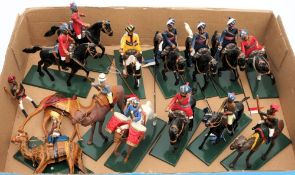 A collection of hand painted Indian Cavalry figures:, including a Somaliland Camel Corps Sargent,