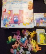A collection of My Little Pony items: including , Dream Castle, Sea Pony, grooming parlour.