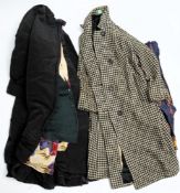A mid 20th century lady's wool dog-tooth pattern overcoat by Neal, London,